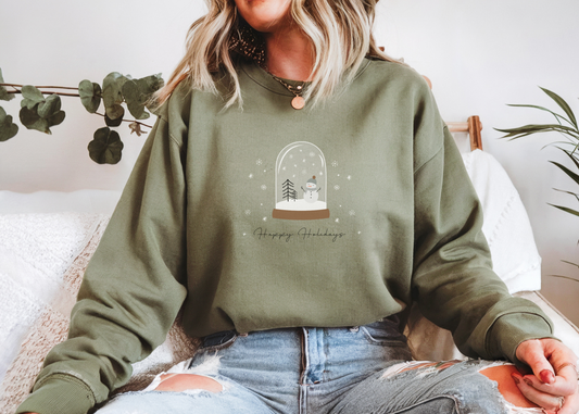 Happy Holidays Snow Globe Sweatshirt